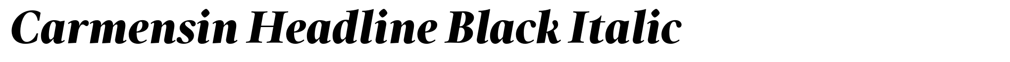 Carmensin Headline Black Italic image